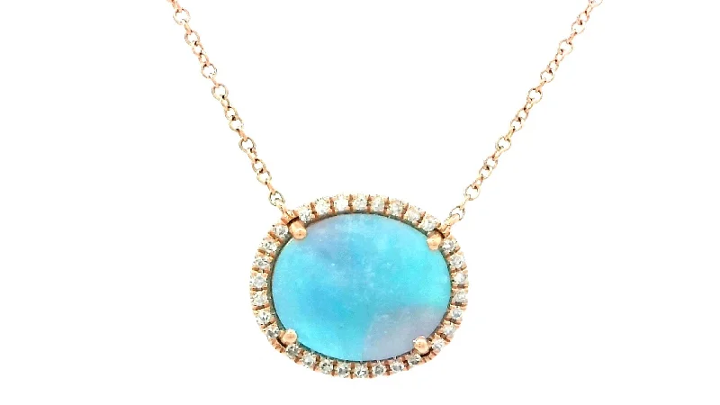 Ladies twinkling star necklaces -Paraiba Tourmaline Necklace in Rose Gold