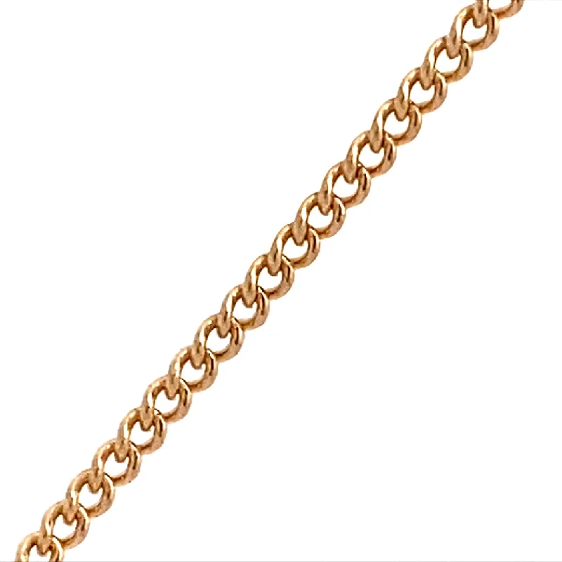 Ladies quirky spark bracelets -7" Encircle Permanent Curb Chain Bracelet in Yellow Gold