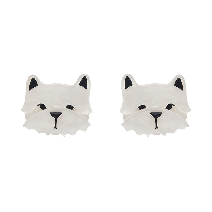 Ladies Earrings with Feather Glow-Erstwilder - Winston the Westie Earrings - Fan Favorites (2022)