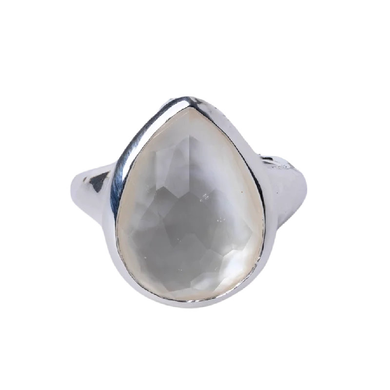 Ladies Rings Pearl Spark-Ippolita Sterling Silver Rock Candy Mother-of-Pearl Medium Teardrop Ring