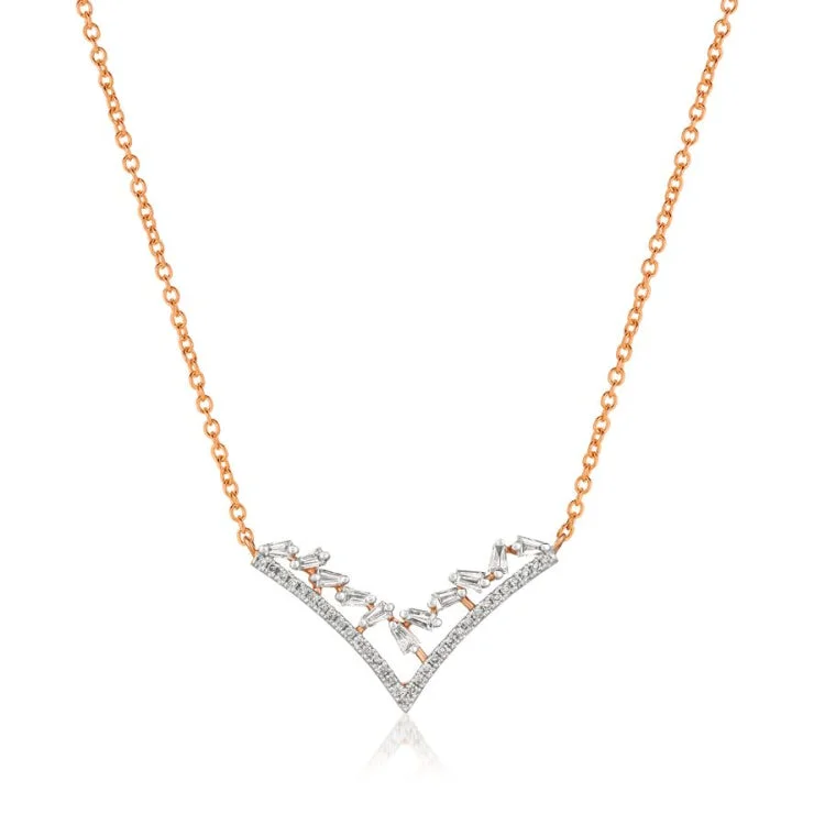 Ladies bird flight necklaces -Le Vian 14K Strawberry Gold Necklace