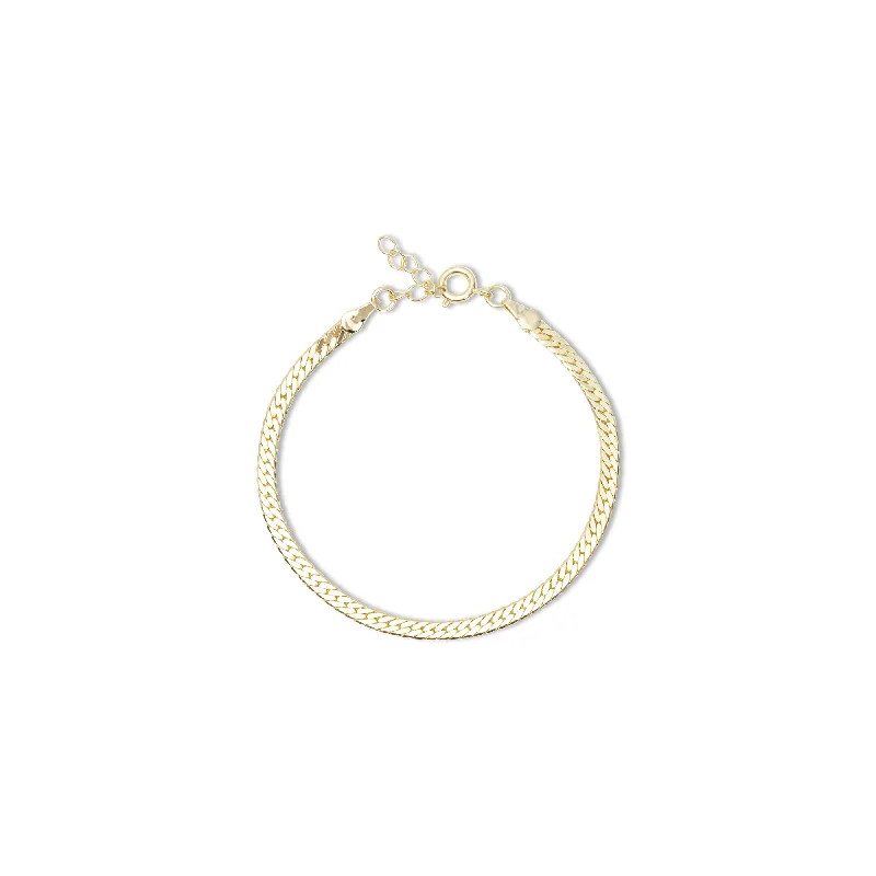 Ladies crisp white gold bracelets -THE MINI CUBAN LINK BRACELET