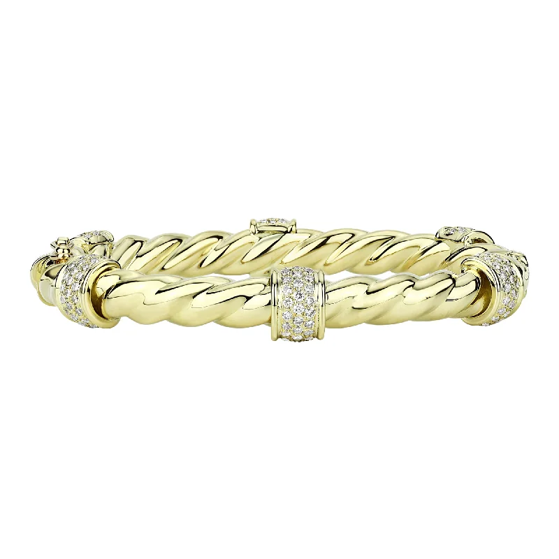 Ladies wave shine bracelets -Bangle - Diamond