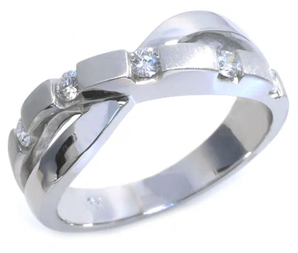 Ladies Rings for Design Shine-14K White Gold Diamond Fashion Ring 0.20ct HB20638DIW