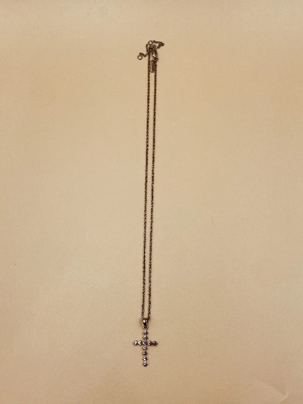 Ladies city beat necklaces -Dori Cross Necklace in Gunmetal