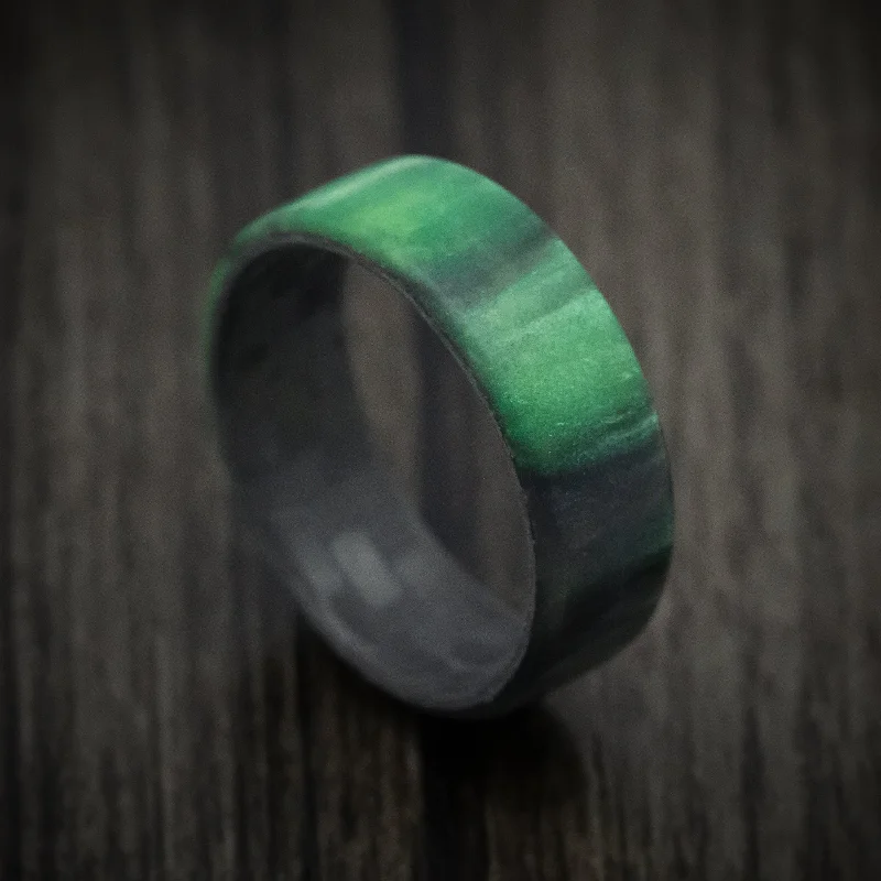 Ladies Rings with Yellow Herderite-Emerald City DiamondCast and Carbon Fiber Ring