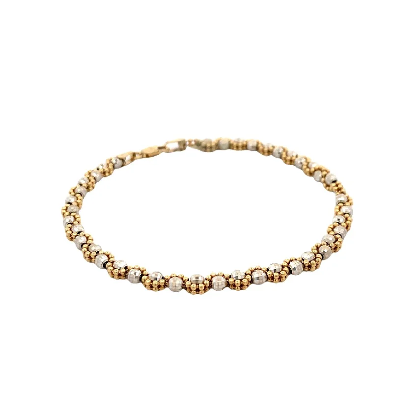 Ladies memory gleam bracelets -Estate Fancy Link Bracelet in Two-Tone Gold