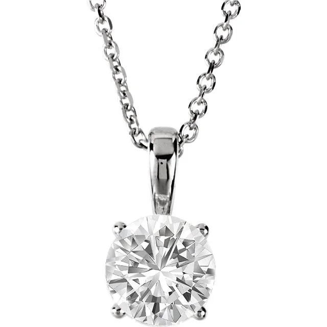 Ladies nostalgic retro necklaces -14KT GOLD 1/4 CT DIAMOND SOLITAIRE NECKLACE