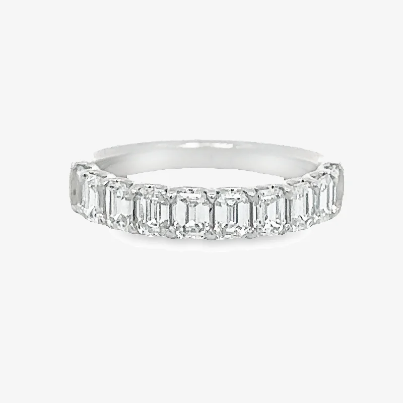 Ladies Rings with Tree Shine-1/2 Way 1.50CT Emerald Cut Diamond Ring