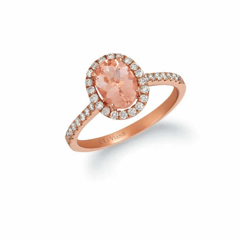 Ladies Rings with Ruby Zoisite-Le Vian 14K Strawberry Gold® Peach Morganite™ Bridal® Ring TRCH 36