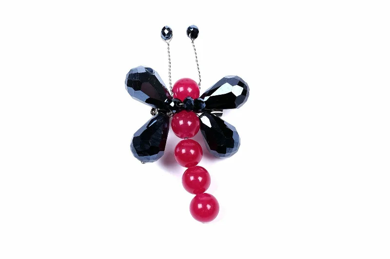 Ladies elephant trunk brooches -Dragonfly Brooch Aventurine