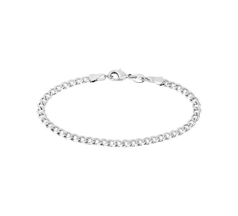 Ladies graceful charm bracelets -The Flat Cuban Link Bracelet