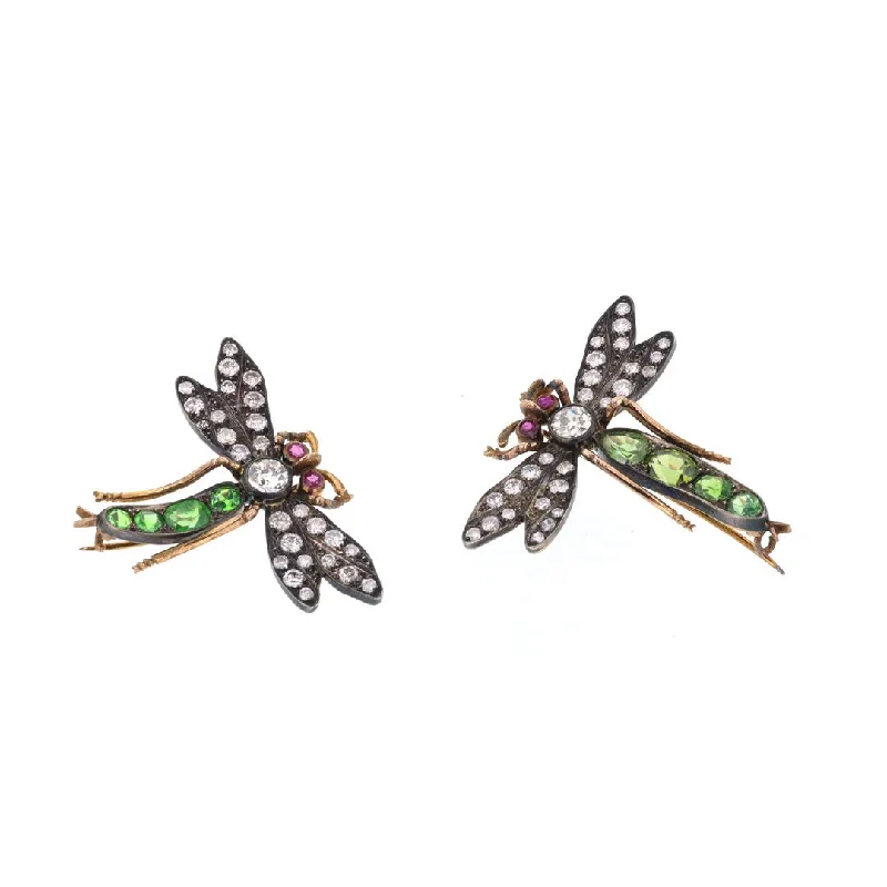 Ladies polished elegance brooches -Dragonfly Brooches