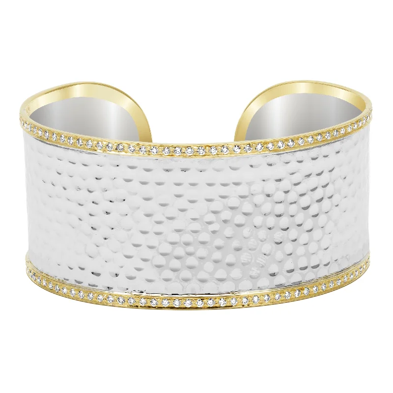 Ladies sleek bangle bracelets -Cuff Bangle - Diamond