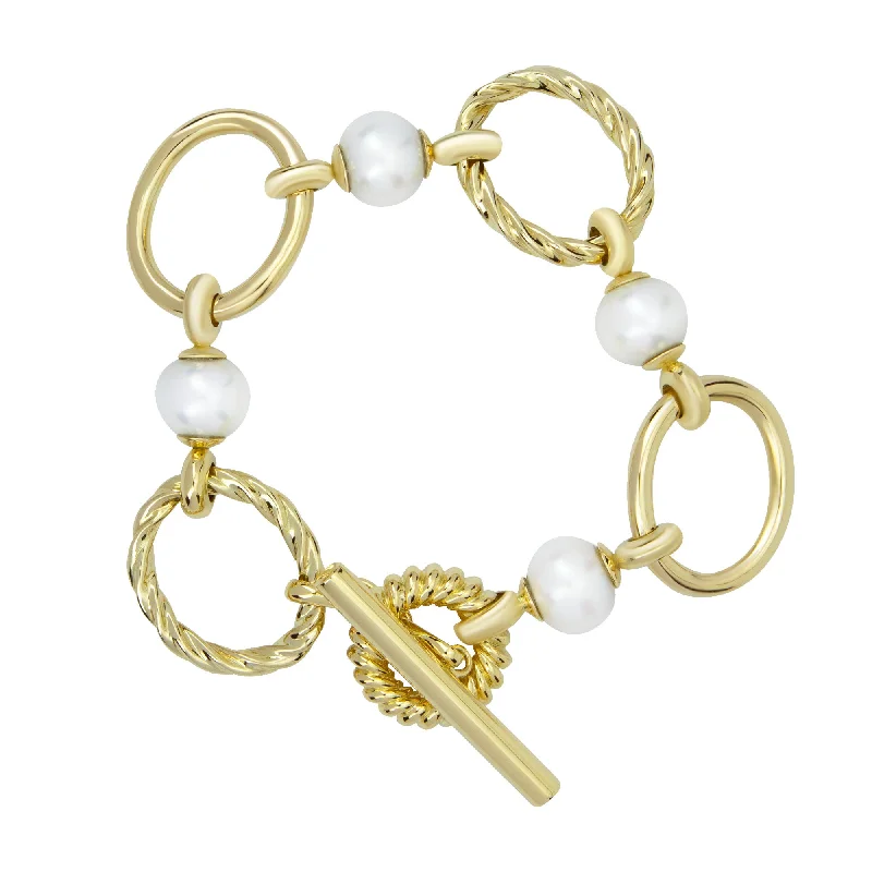 Ladies eastern mystique bracelets -Toggle Bracelet - South Sea Pearl