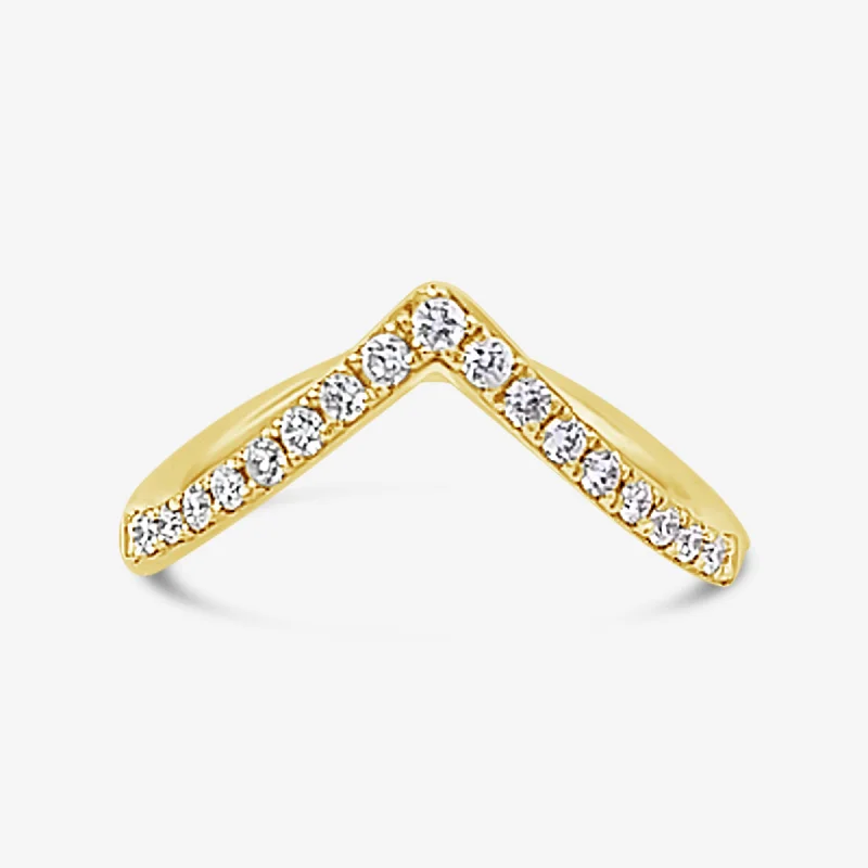 Ladies Rings with Bloom Spark-The Diamond Chevron Ring