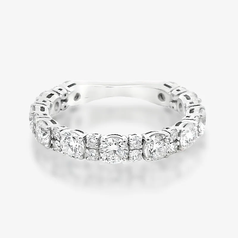 Ladies Rings Eternity Shine-3/4 Two/One Row 2.45CT Diamond Ring