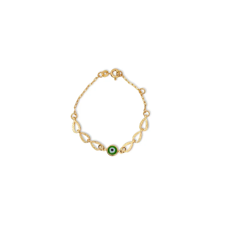 Ladies ocean swirl bracelets -THE GREEN EVIL EYE HEIRLOOM BRACELET