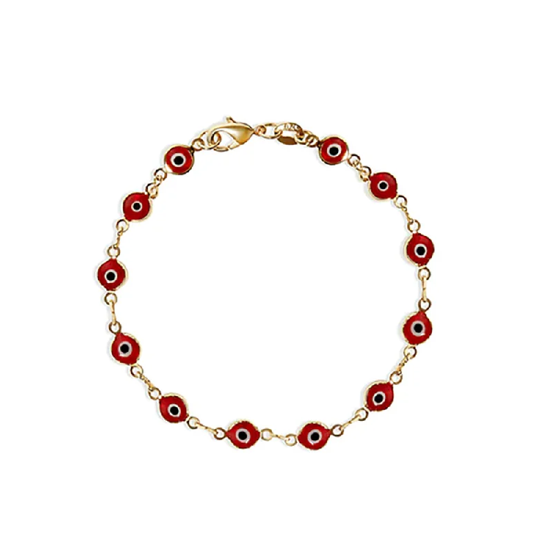 Ladies elephant trunk bracelets -THE RED EVIL EYE LINK BRACELET