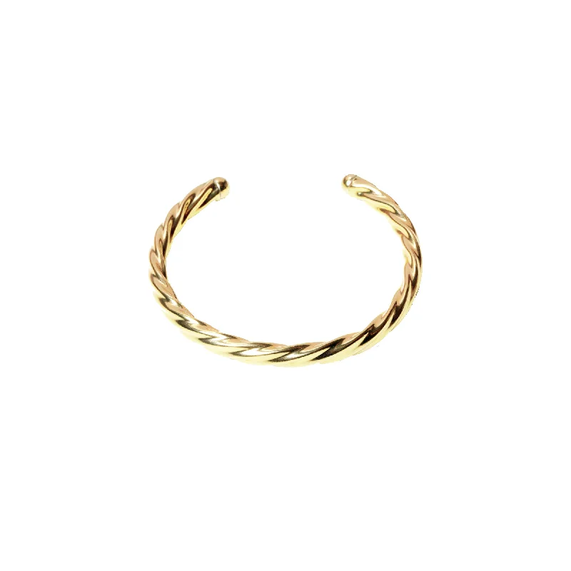 Ladies holy cross bracelets -THE OPEN ROPE CUFF BANGLE