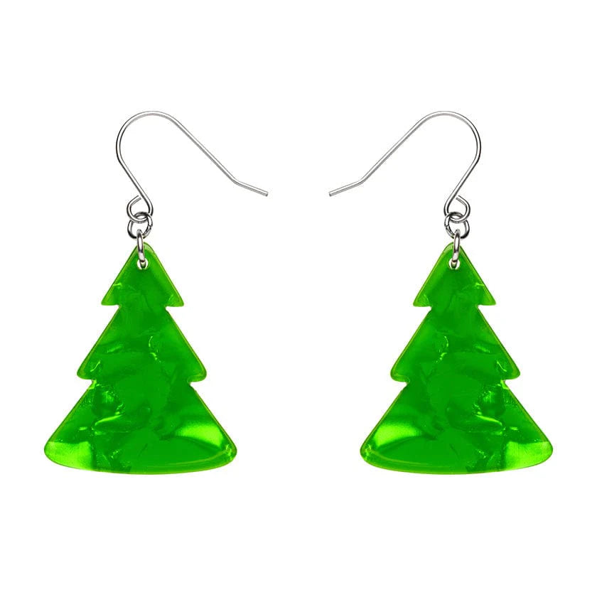 Ladies Earrings for Grad Spark-Erstwilder - Tree Ripple Drop Earrings - Green