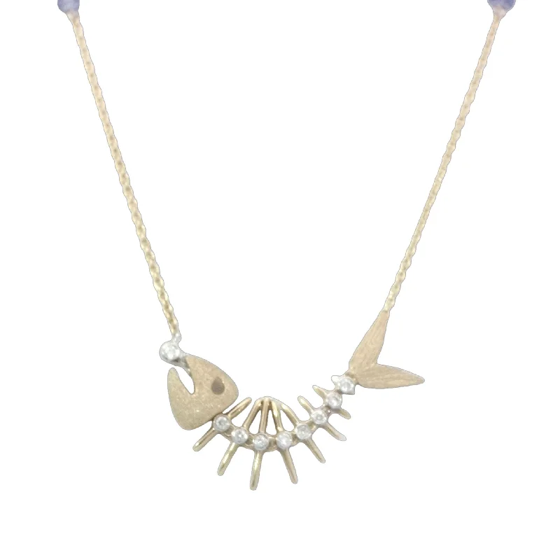 Ladies standout bold necklaces -Fish Bone Necklace