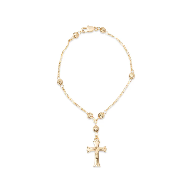 Ladies high sheen bracelets -THE HEIRLOOM FIGARO CROSS BRACELET