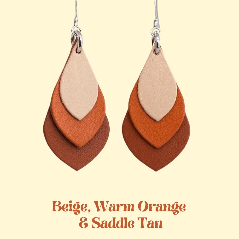 Beige, Warm Orange & Saddle Tan