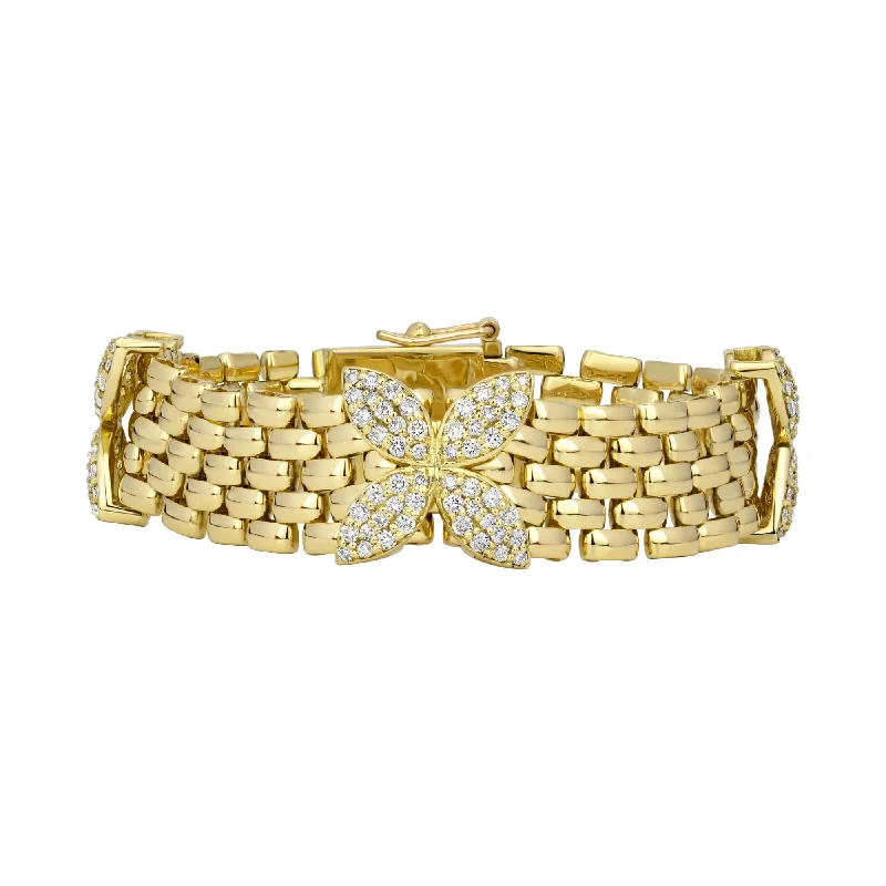 Ladies open cuff bracelets -Bracelet - Diamond (2290B)