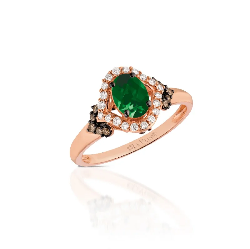 Ladies Rings with Sea Beryl-Le Vian Emerald Ring  TQML 23NE