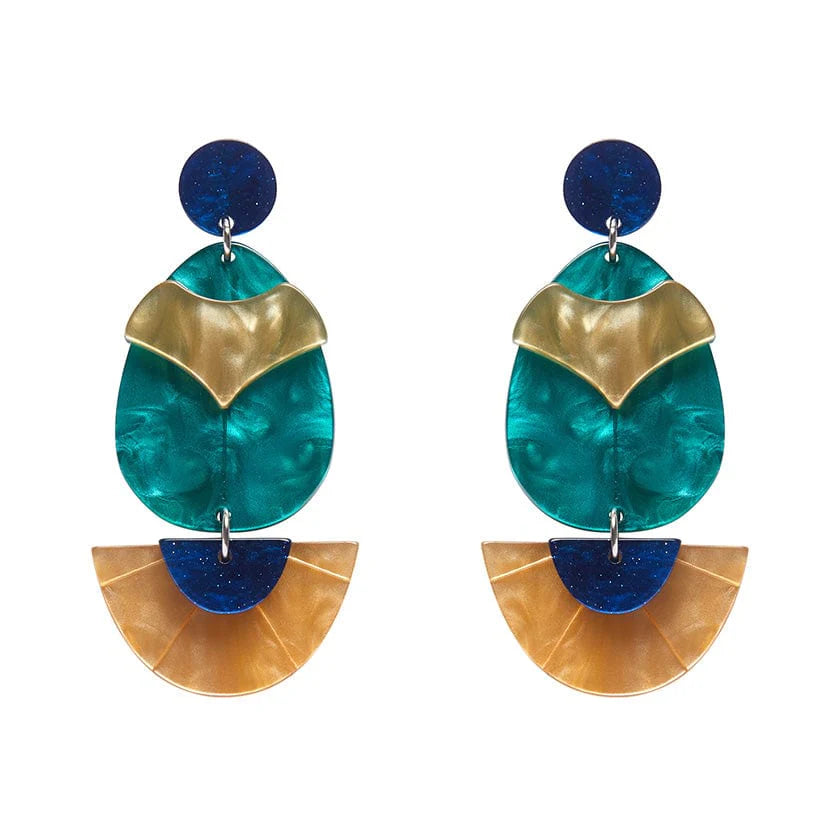 Ladies Earrings with Yellow Xenotime-Erstwilder - Secret Scarab Drop Earrings - Fan Favorites (2024)