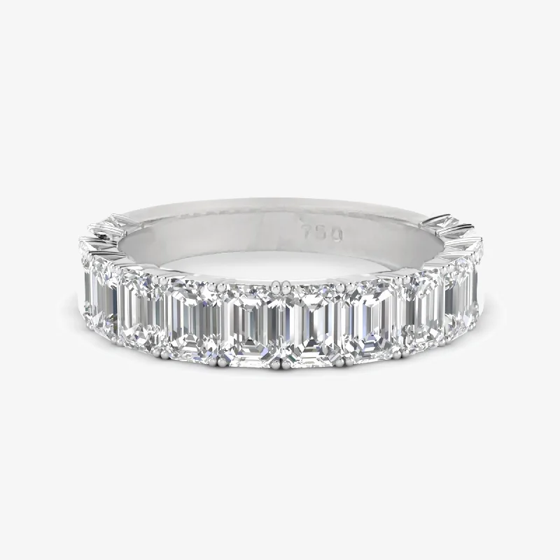 Ladies Rings with Star Shine-3/4 Way 2.90CT Emerald Cut Diamond Ring