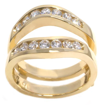 Ladies Rings Infinite Spark-14K Yellow Gold 14 Round Diamond Channel Set Insert Ring HB00021DI