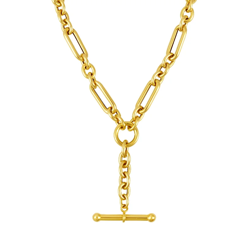 Ladies desert dune necklaces -14K Gold Toggle Necklace