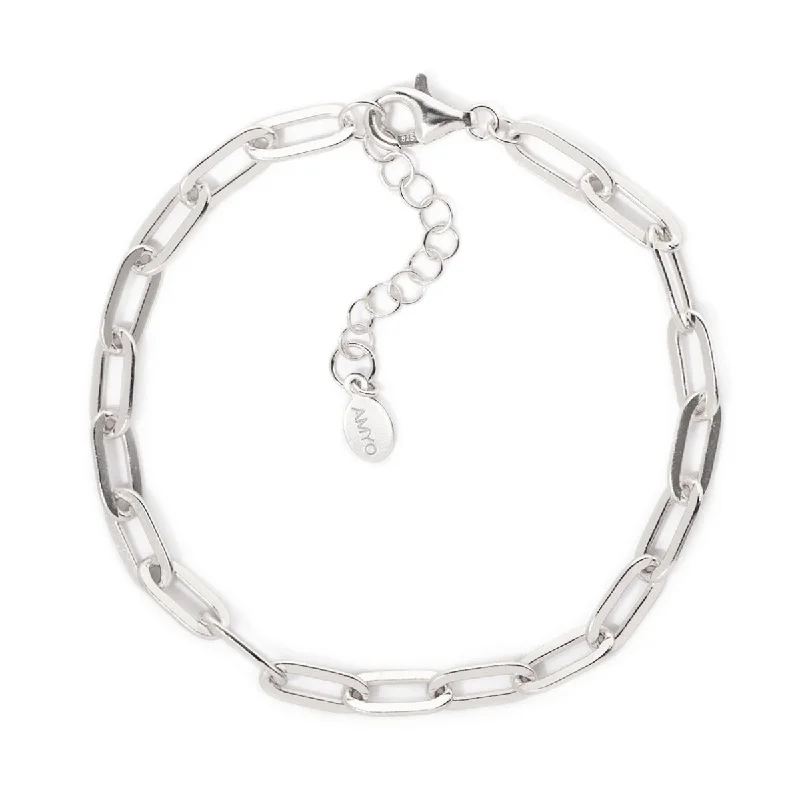 Ladies feathery light bracelets -Thick Link Chain Bracelet