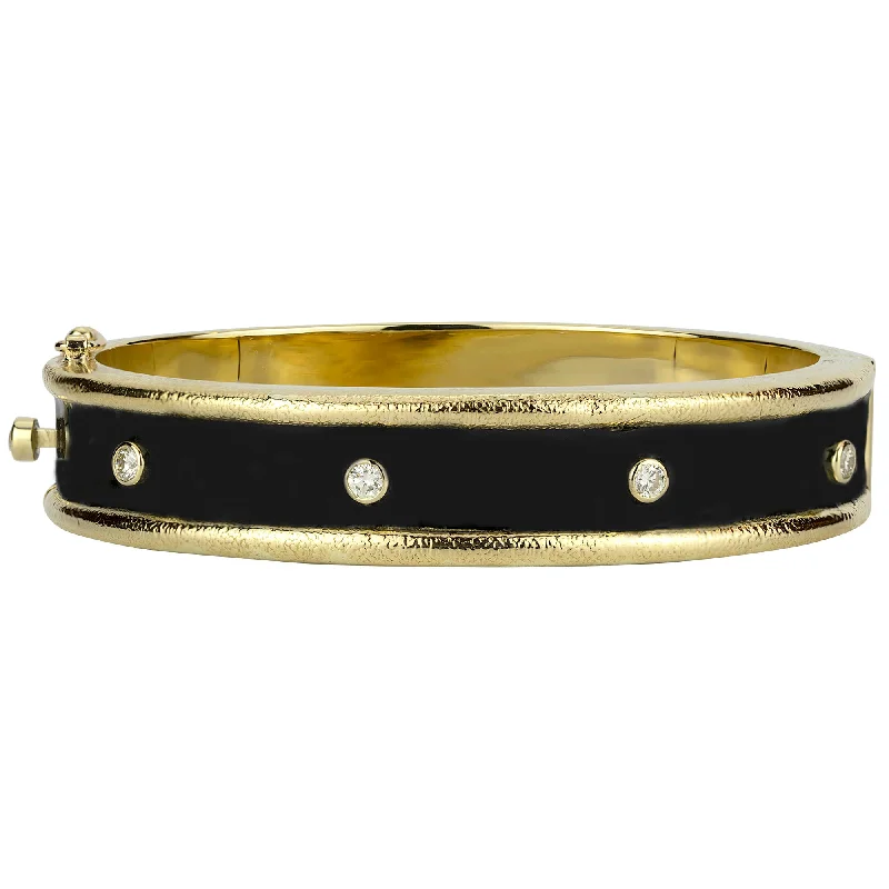 Ladies curated designer bracelets -Bangle - Diamond (enamel) (2277B)